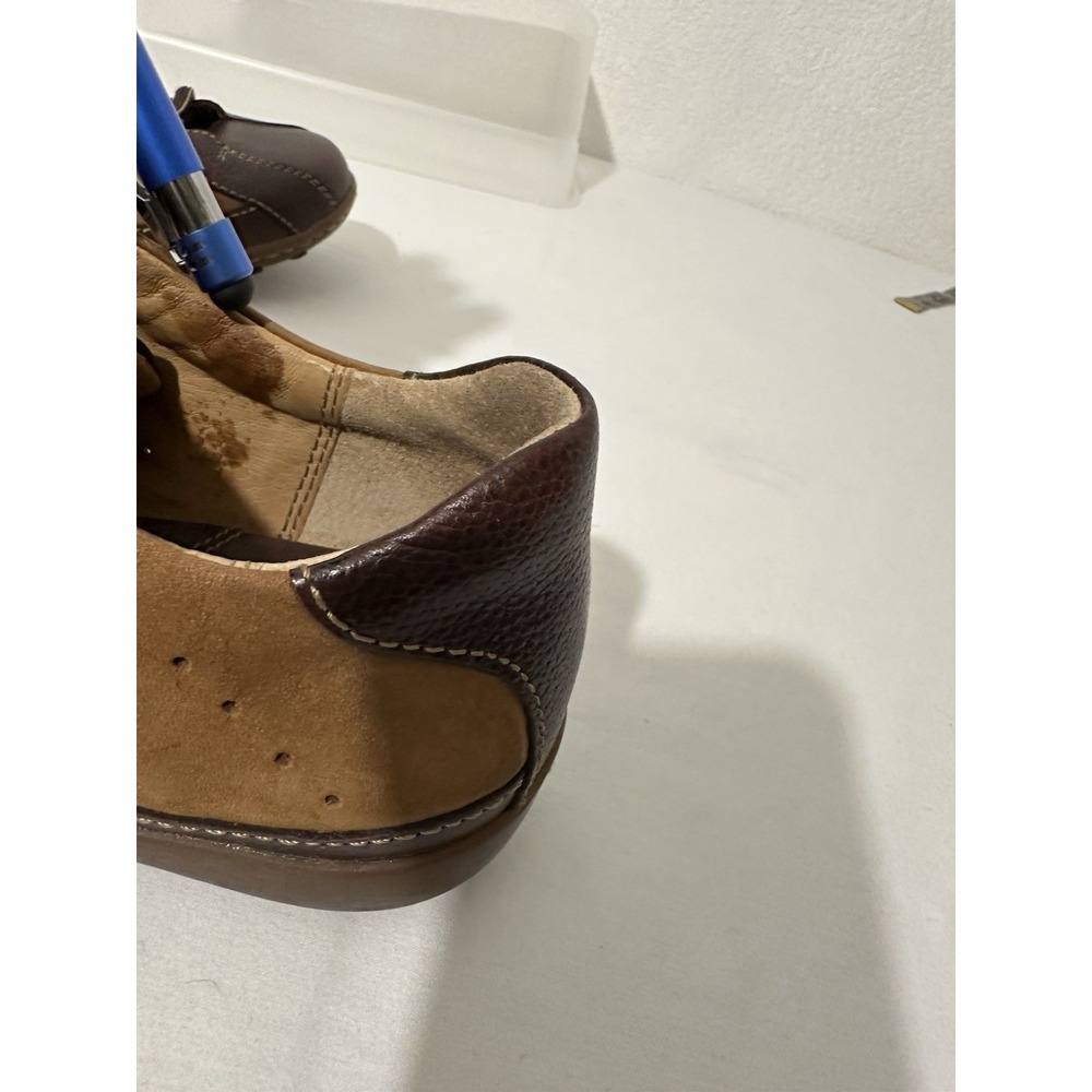 Born Hawkeye Brown Leather 2 Tone Oxford Lace Up Casual Comfort Shoe Womens Sz 8 - Picture 9 of 9